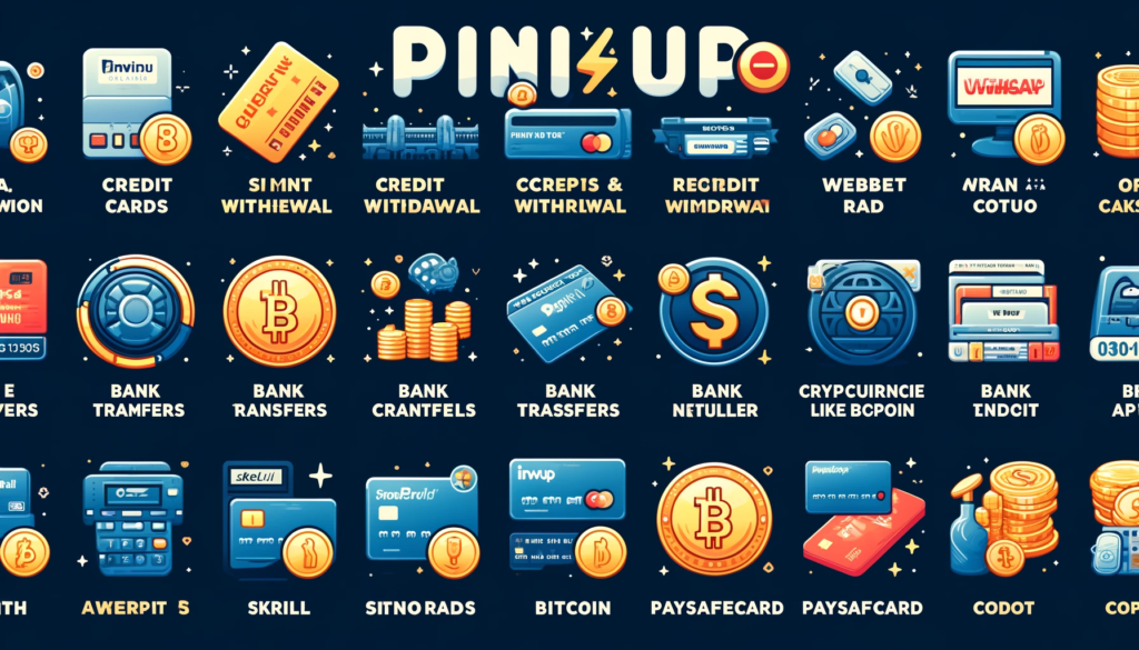 Payment and withdrawal methods at Pinup online casino